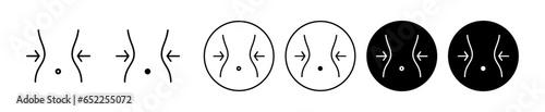 Weight loss icon set. vector symbol illustration. photo