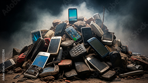 old mobile phone on the street © RozaStudia