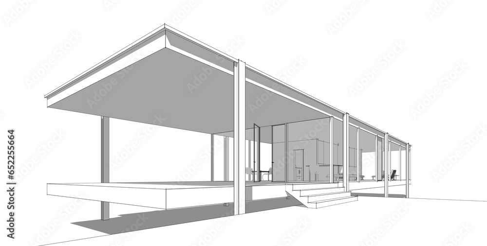 sketch of modern house sketch of modern house