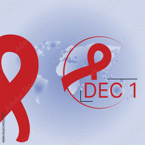 World AIDS Day Banner Background Illustration