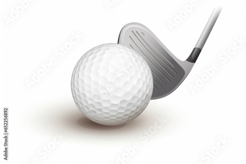 Golf ball on background, icon Generative AI