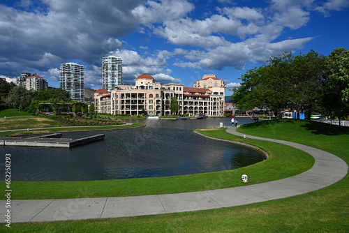 Kelowna cityscape. The city of Kelowna in British Columbia, Canada.