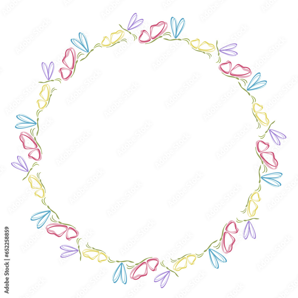 butterfly and dragonfly art drawn round frame butterfly and dragonfly art drawn round frame