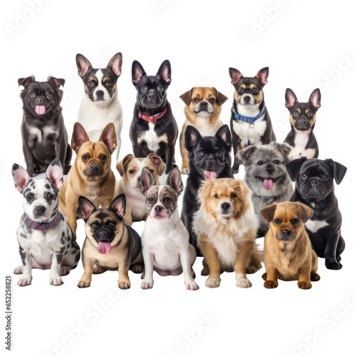 dogs isolated on transparent background