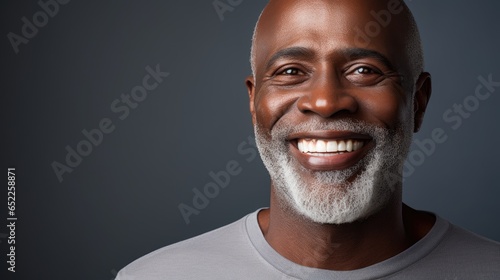 Portrait of handsome mature black man with nice smile