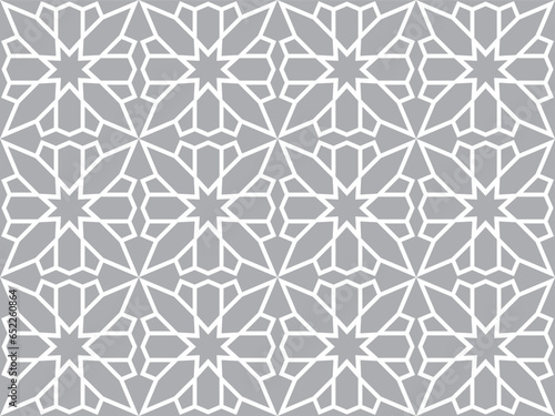 abstract seamless pattern in arabian style. floral arabesque design decorative lattice. Islamic seamless vector pattern. Geometric ornaments based on traditional arabic art. Turkish, Moroccan design.