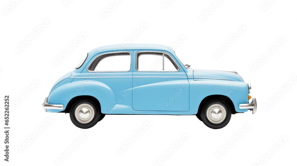 sky blue car isolated on transparent background