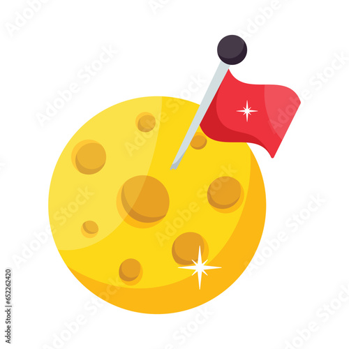 Mars vector colorful stickers Icon Design illustration. EPS 10 File 