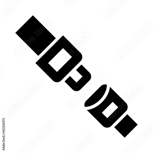 Seatbelt Glyph Icon Design