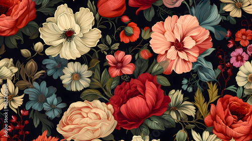 Experience the elegance of floral patterns in this high-resolution image. The vibrant colors and intricate floral details make it an ideal choice for projects related to fashion, home decor.