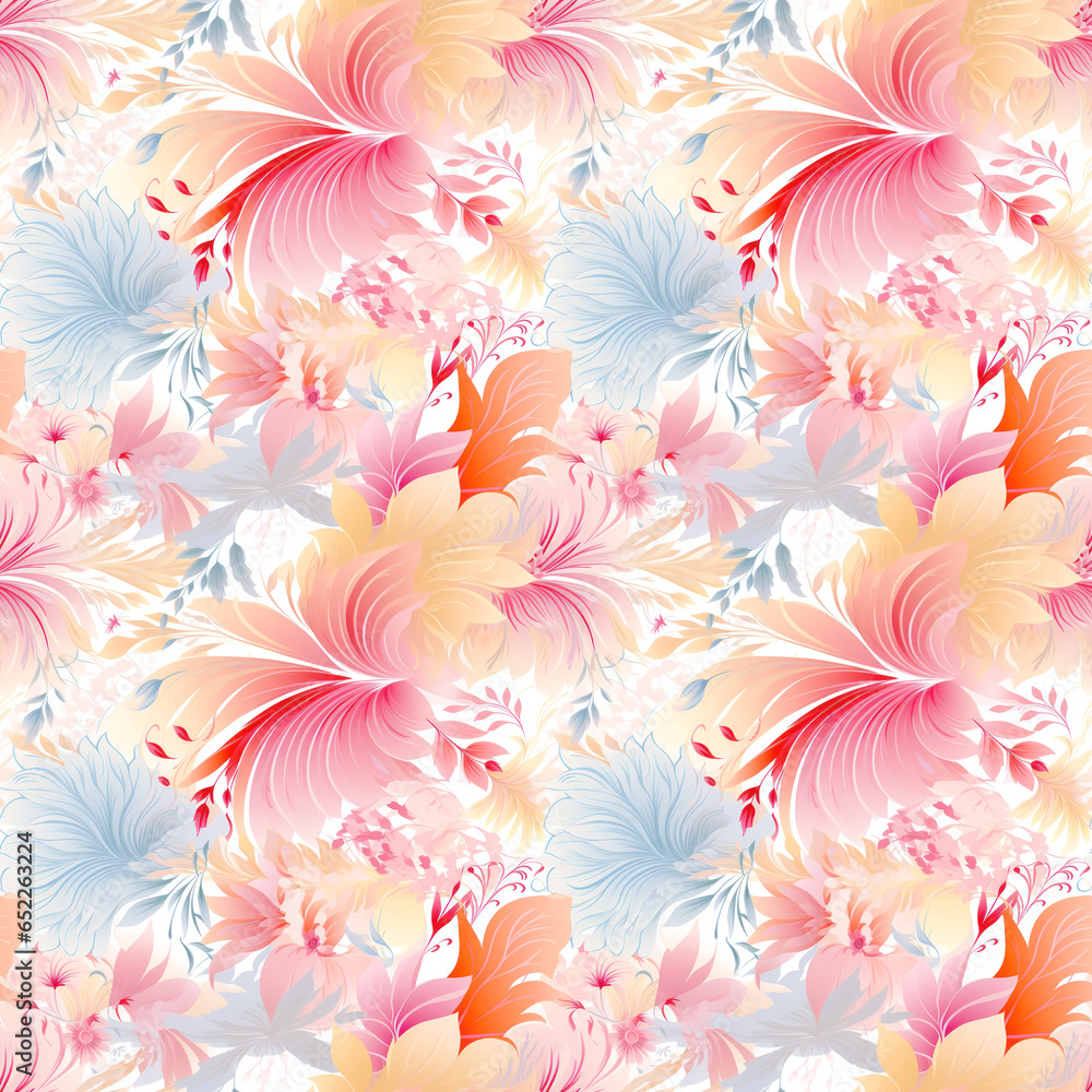 Seamless Pastel Textile illustration abstract floral texture patterns for fabric digital print. Generative AI Seamless Pastel Textile illustration abstract floral texture patterns for fabric digital print. Generative AI