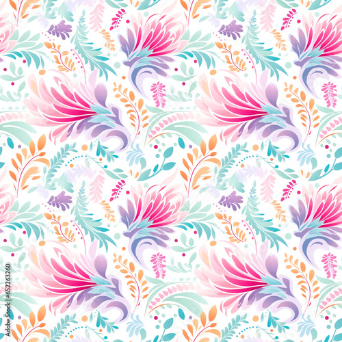 Seamless Pastel Textile illustration abstract floral texture patterns for fabric digital print. Generative AI