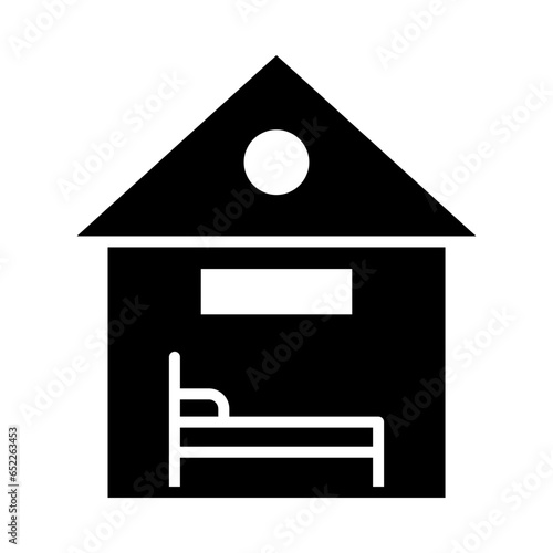 Accomodation Glyph Icon Design