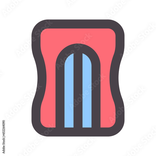 pencil sharpener flat line icon