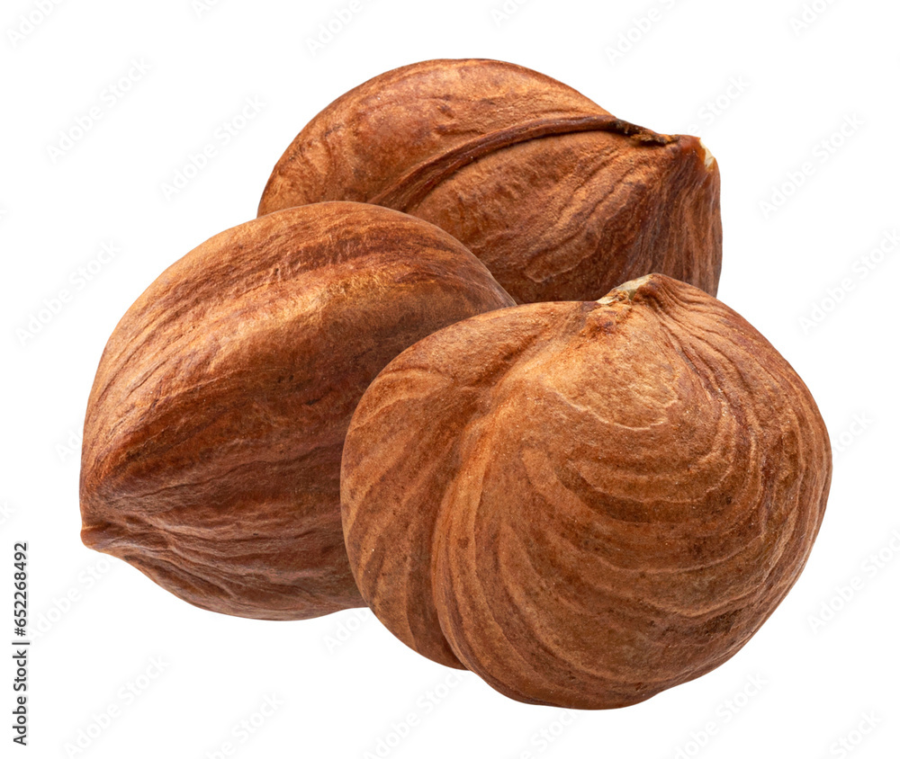 Hazelnuts isolated on white background Hazelnuts isolated on white background
