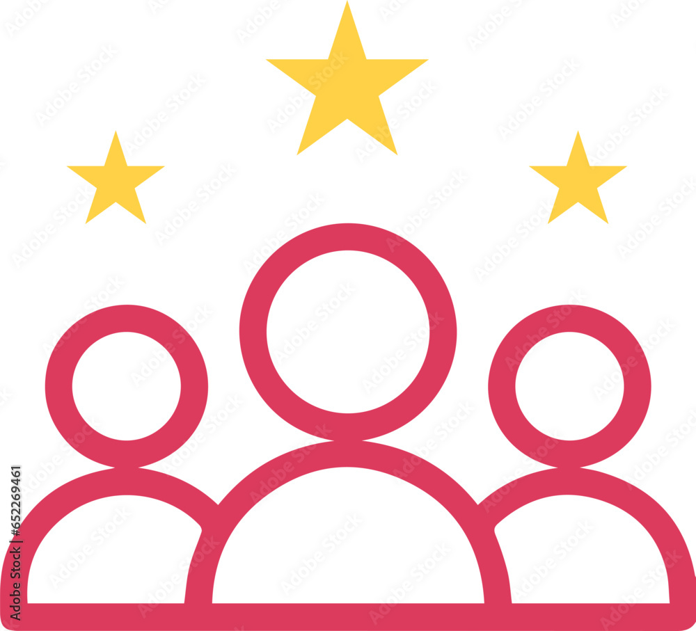 Vector design of feedback stars and people icon for reviews on a white background Vector design of feedback stars and people icon for reviews on a white background