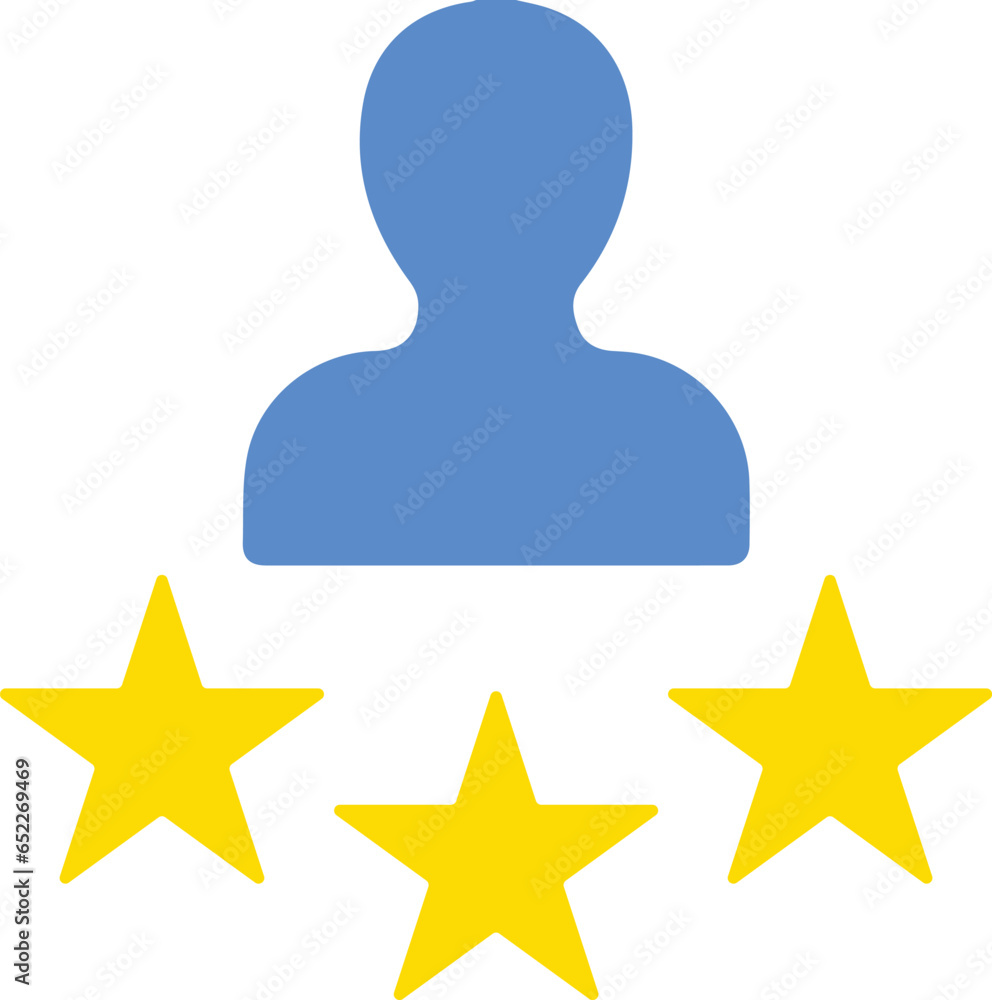 Vector design of feedback stars and people icon for reviews on a white background Vector design of feedback stars and people icon for reviews on a white background