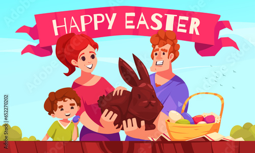 Easter Cartoon Composition