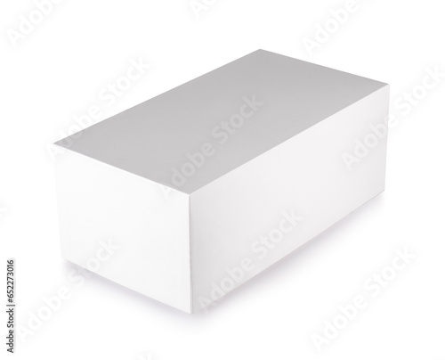 white cardboard box on white isolated © bborriss
