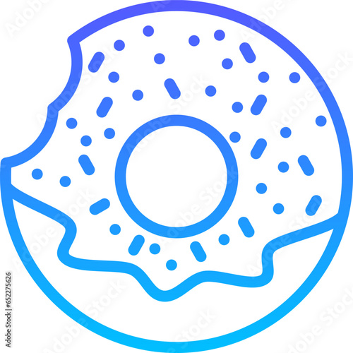 Digital illustration of a simple donut symbol design on a white background