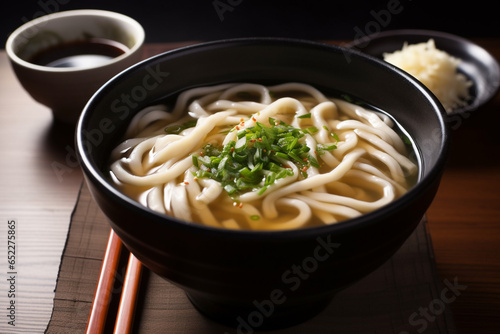 A bowl of noodle soup generative AI