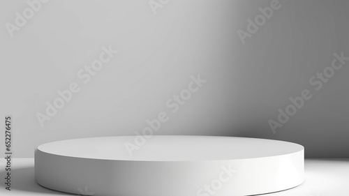 white empty podium, Minimal wall scene for mockup product displa