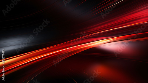 Abstract red light speed zoom on black background technology