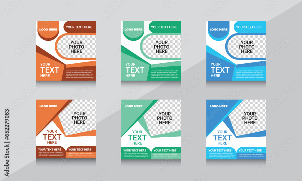 Naklejka premium Social Media Template Design, post-design vector,