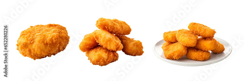 Chicken Nugget, transparent background, isolated image, generative AI

