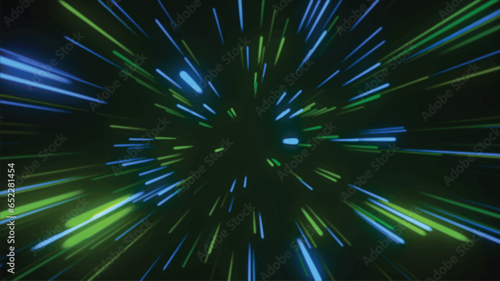 Background of zooming, looping neon lines. Background of zooming, looping neon lines.