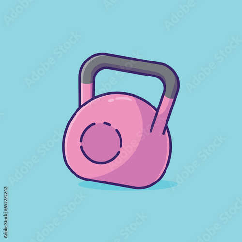 Kettlebell cartoon vector illustration sport equipment concept icon isolated