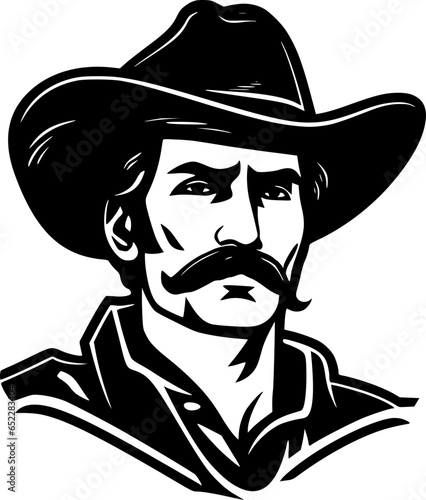Western | Minimalist and Simple Silhouette - Vector illustration