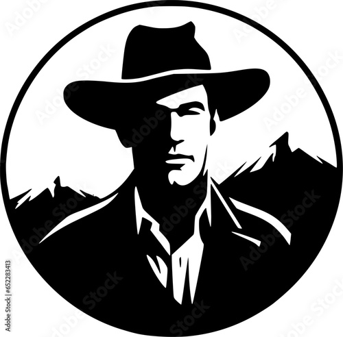 Western | Black and White Vector illustration