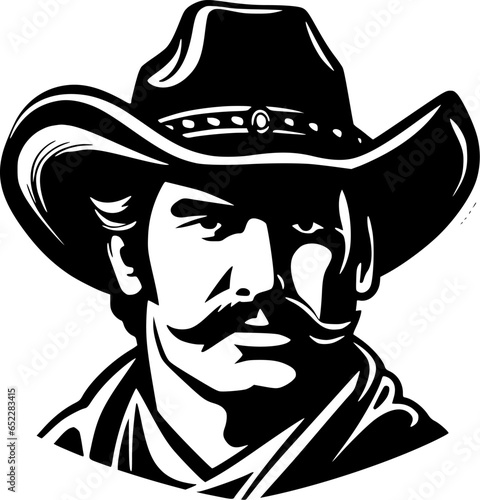 Western | Black and White Vector illustration