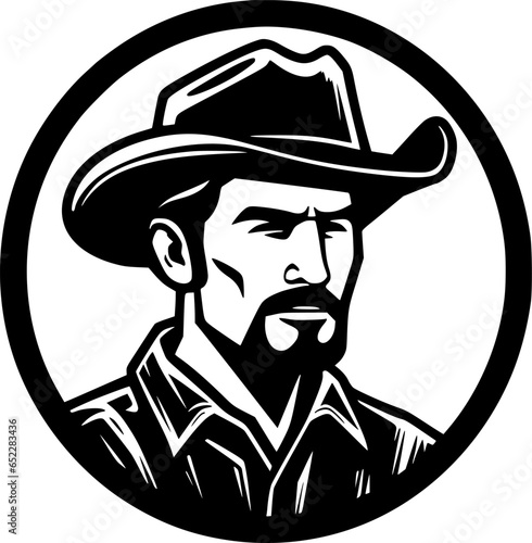 Western - Minimalist and Flat Logo - Vector illustration