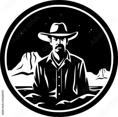 Western | Minimalist and Simple Silhouette - Vector illustration