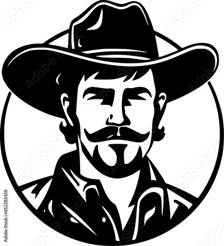 Western | Black and White Vector illustration