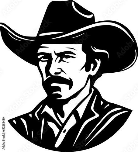 Western | Black and White Vector illustration