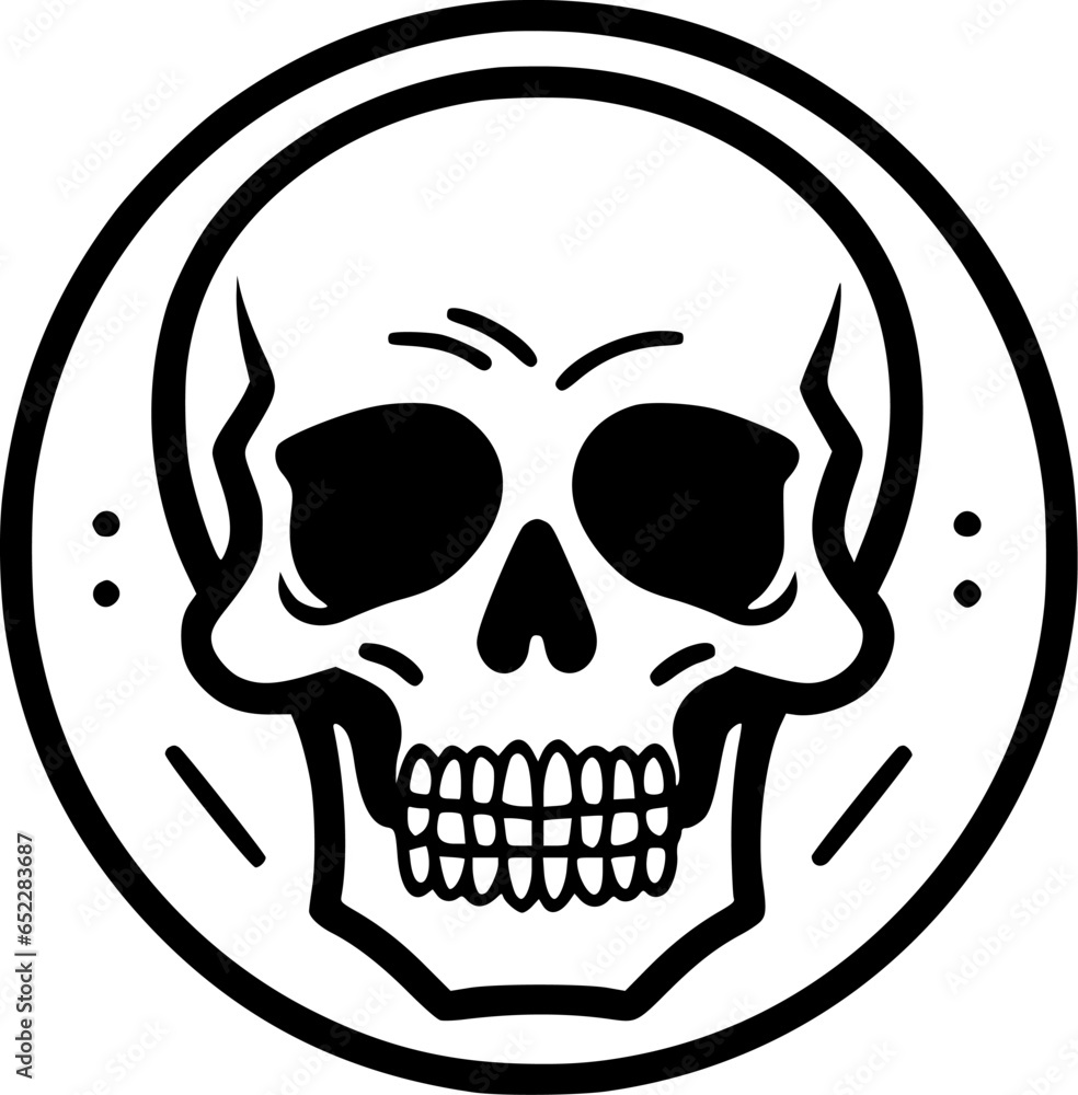 Skull - Minimalist and Flat Logo - Vector illustration Skull - Minimalist and Flat Logo - Vector illustration