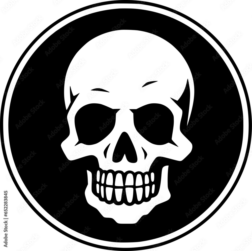 Fototapeta premium Skull | Minimalist and Simple Silhouette - Vector illustration