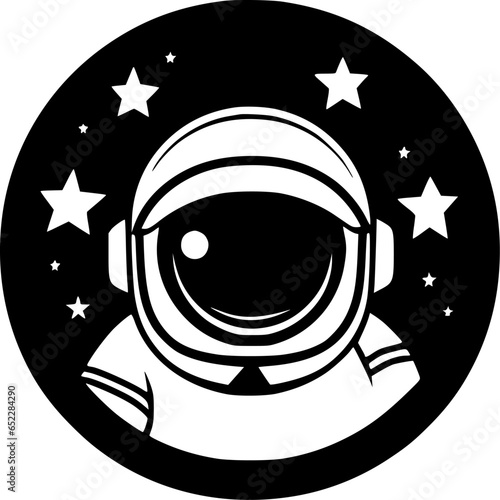 Astronaut | Minimalist and Simple Silhouette - Vector illustration