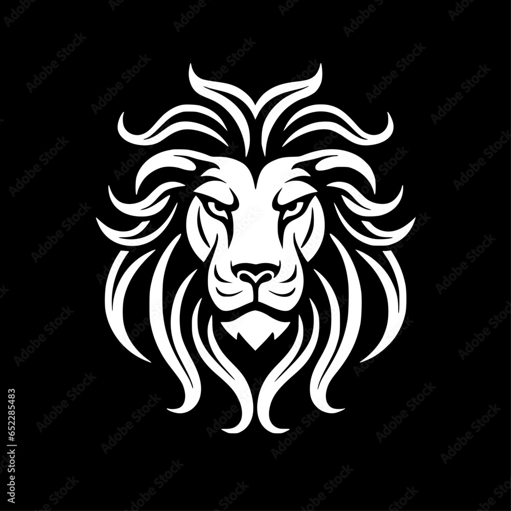 Fototapeta premium Lion | Minimalist and Simple Silhouette - Vector illustration