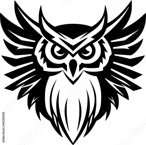 Owl - Minimalist and Flat Logo - Vector illustration photo