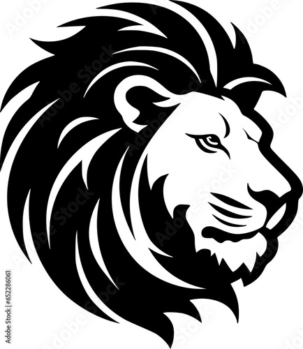 Wallpaper Mural Lion | Black and White Vector illustration Torontodigital.ca
