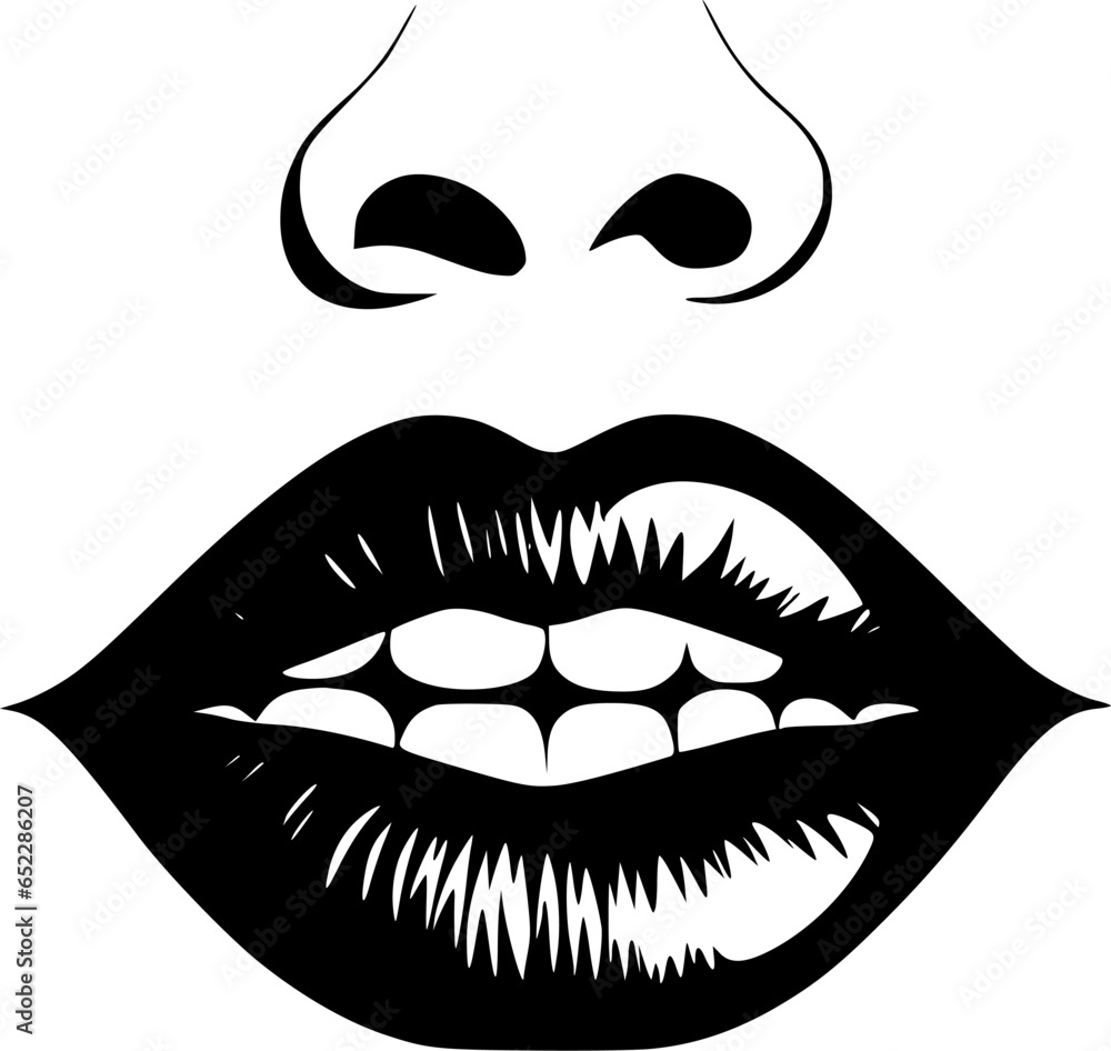 Lips - Minimalist and Flat Logo - Vector illustration Lips - Minimalist and Flat Logo - Vector illustration