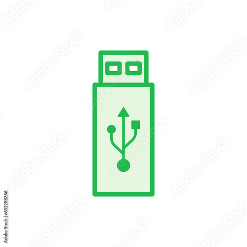 Usb icon set. Flash disk icon vector