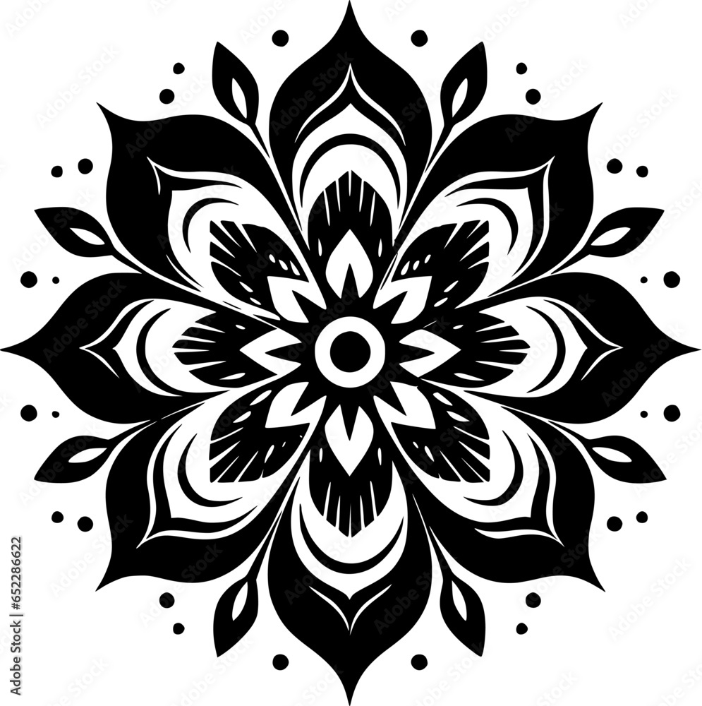 Fototapeta premium Mandala | Minimalist and Simple Silhouette - Vector illustration