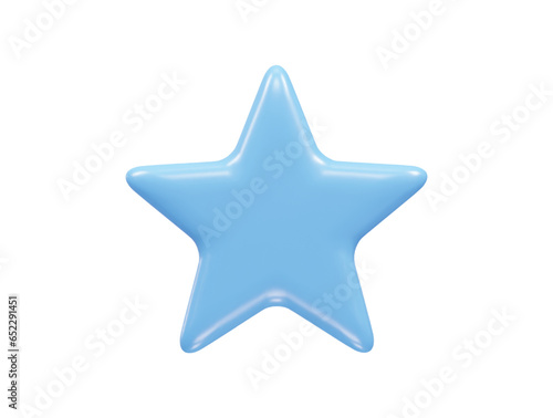 Star icon 3d rendering illustration element 