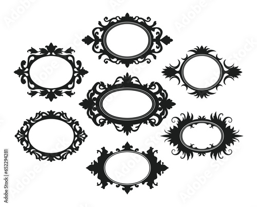 Ornate antique frame collection.