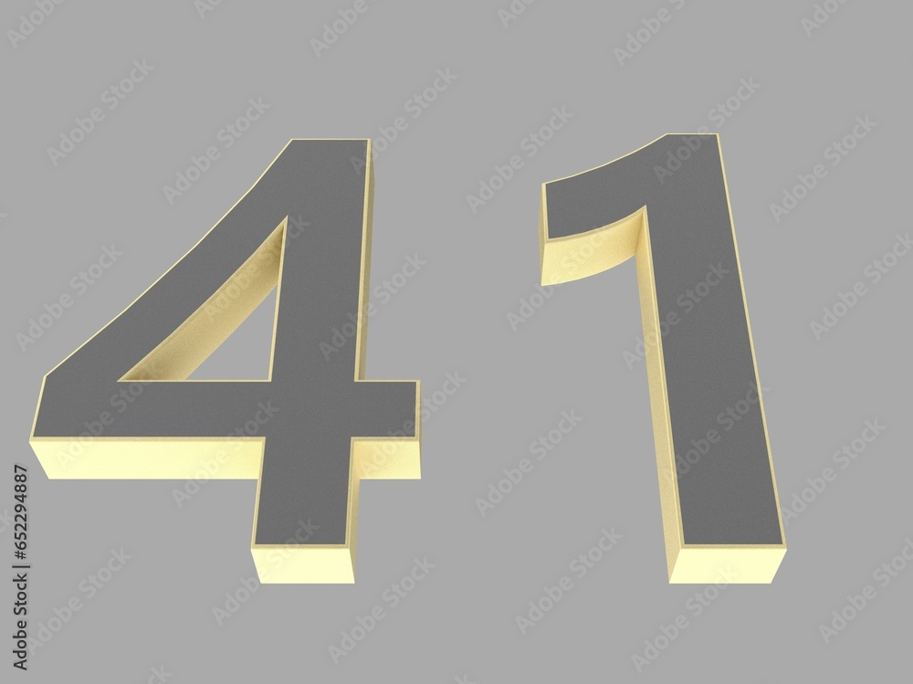 Fototapeta premium 3d number isolated texture background illustration render